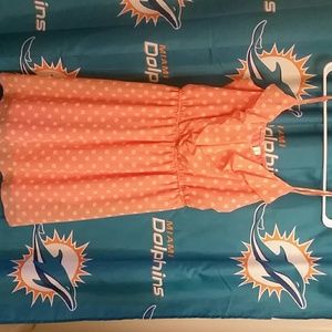 Coral colored summer dress